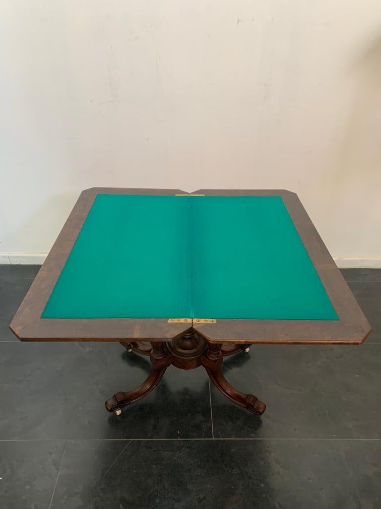 Regency- Gambling-Tisch aus Mahagoni mit Intarsien auf Briar, England, 1800er Jahre im Zustand „Gut“ im Angebot in Montelabbate, PU