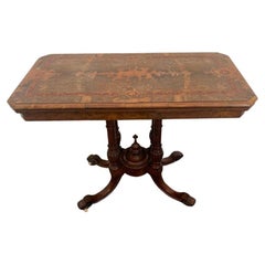 Table de jeu Regency en acajou incrusté sur Briar, Angleterre, années 1800