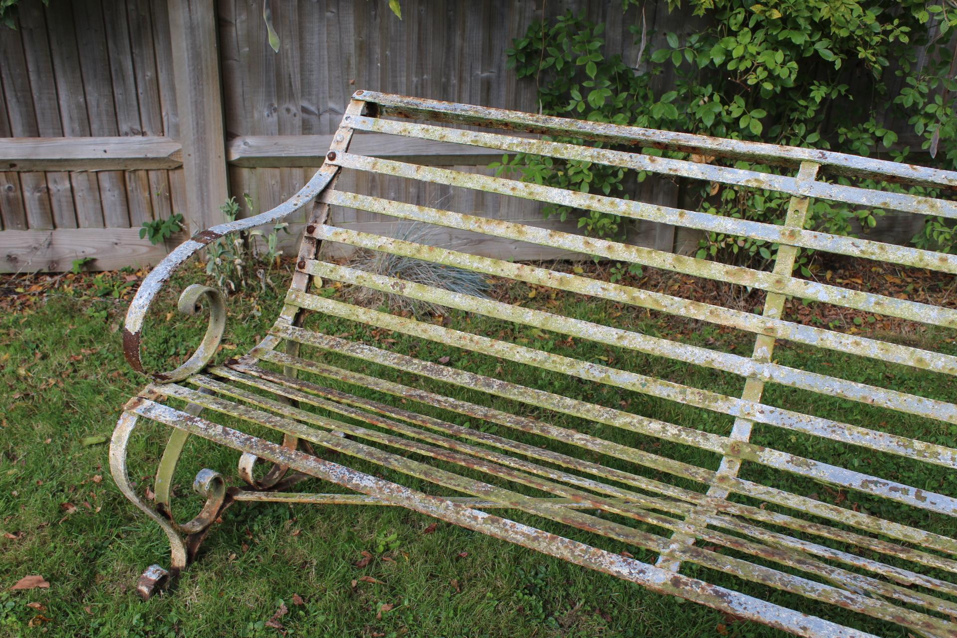 19th Century Regency Garden Iron Seat Bench