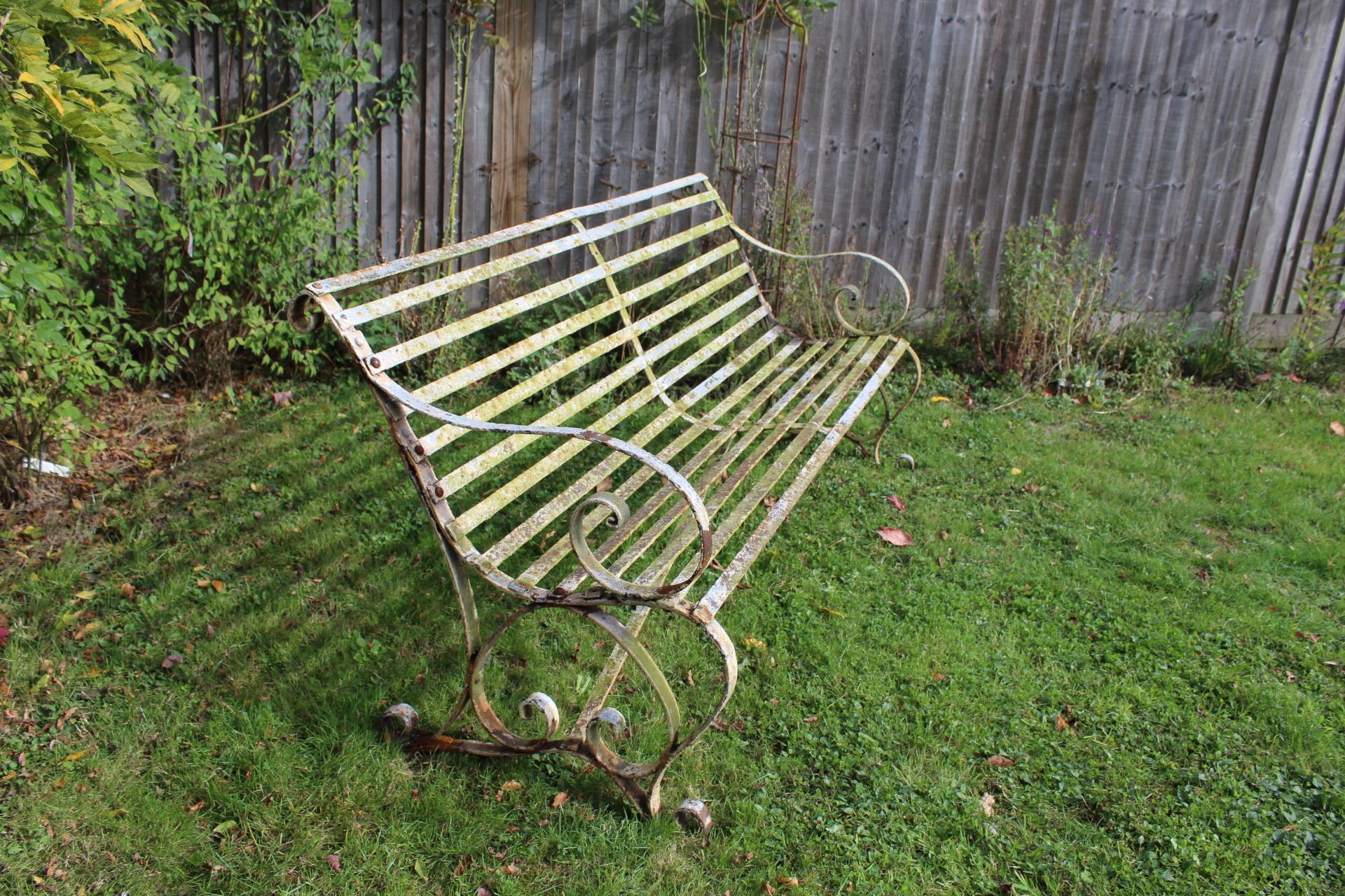 Wrought Iron Regency Garden Iron Seat Bench
