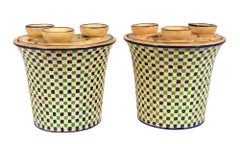 Regency Geometry: A Pair of Diced Caneware Bough Pots Attributed to Neale & Co.