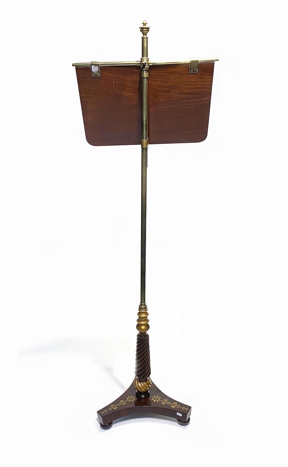 Regency George IV English Music Stand or Lectern, circa 1830 In Good Condition In Milano, IT