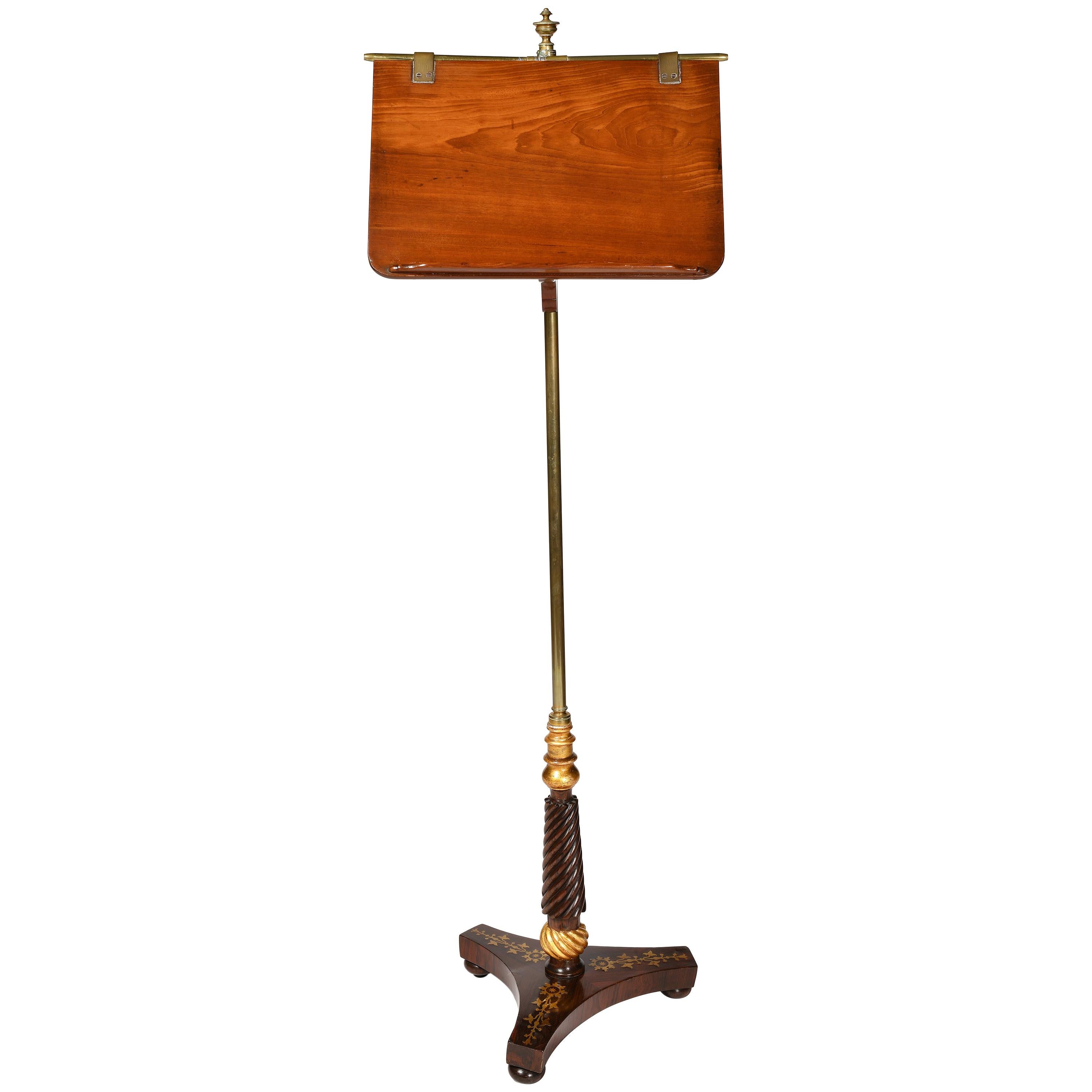 Regency George IV English Music Stand or Lectern, circa 1830