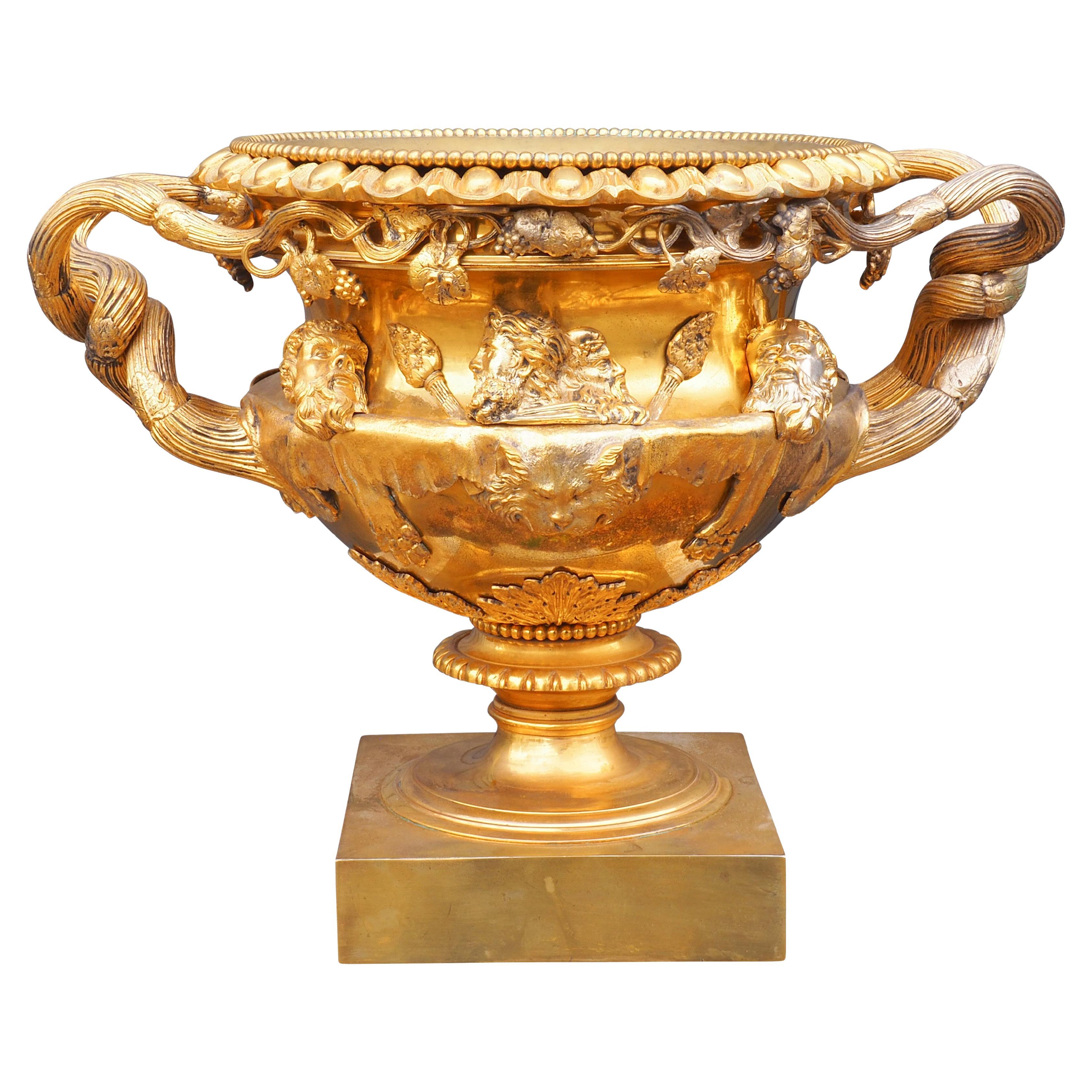 Regency Gilded Bronze "Warwick" Vase