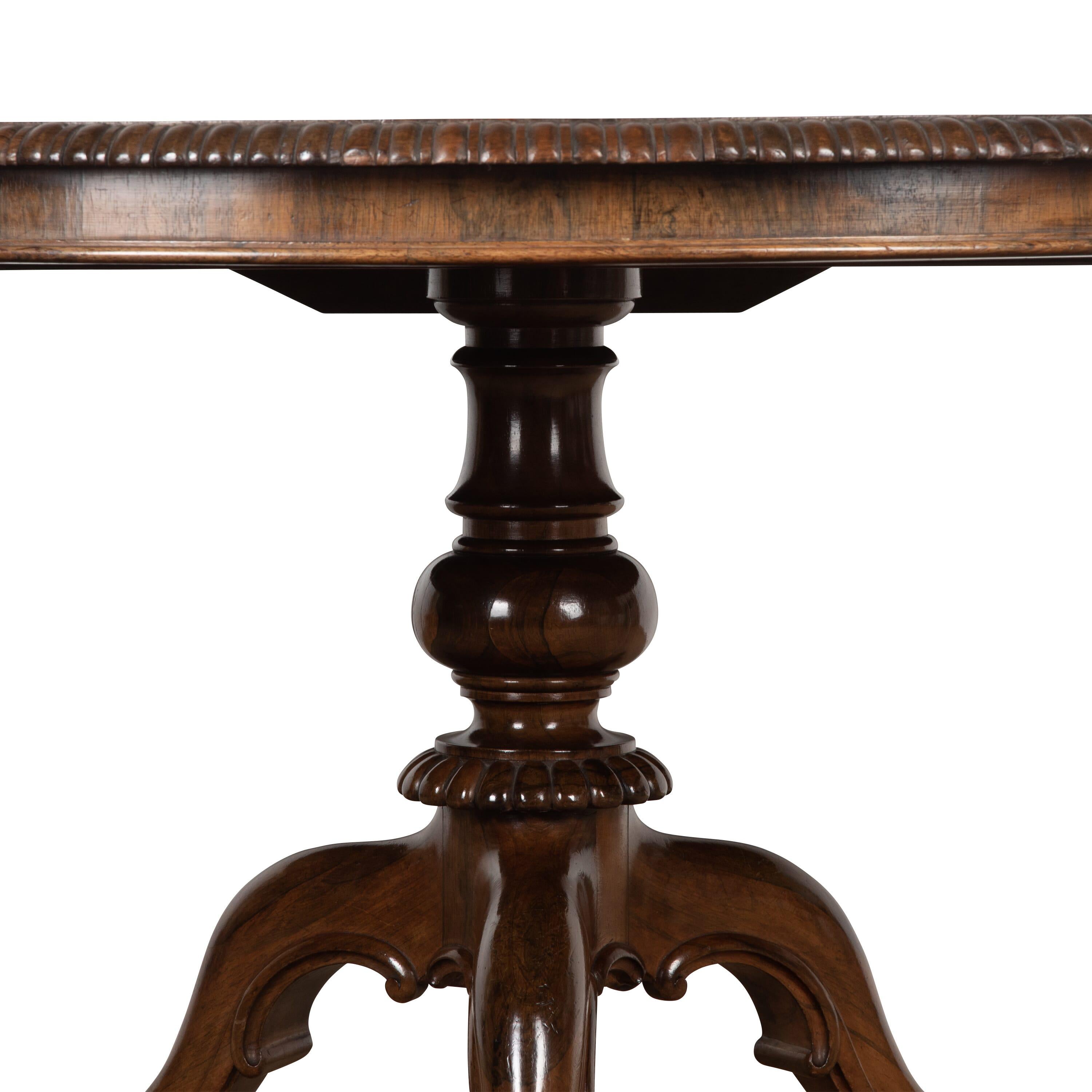Carved Regency Gillow Rosewood Centre Table For Sale