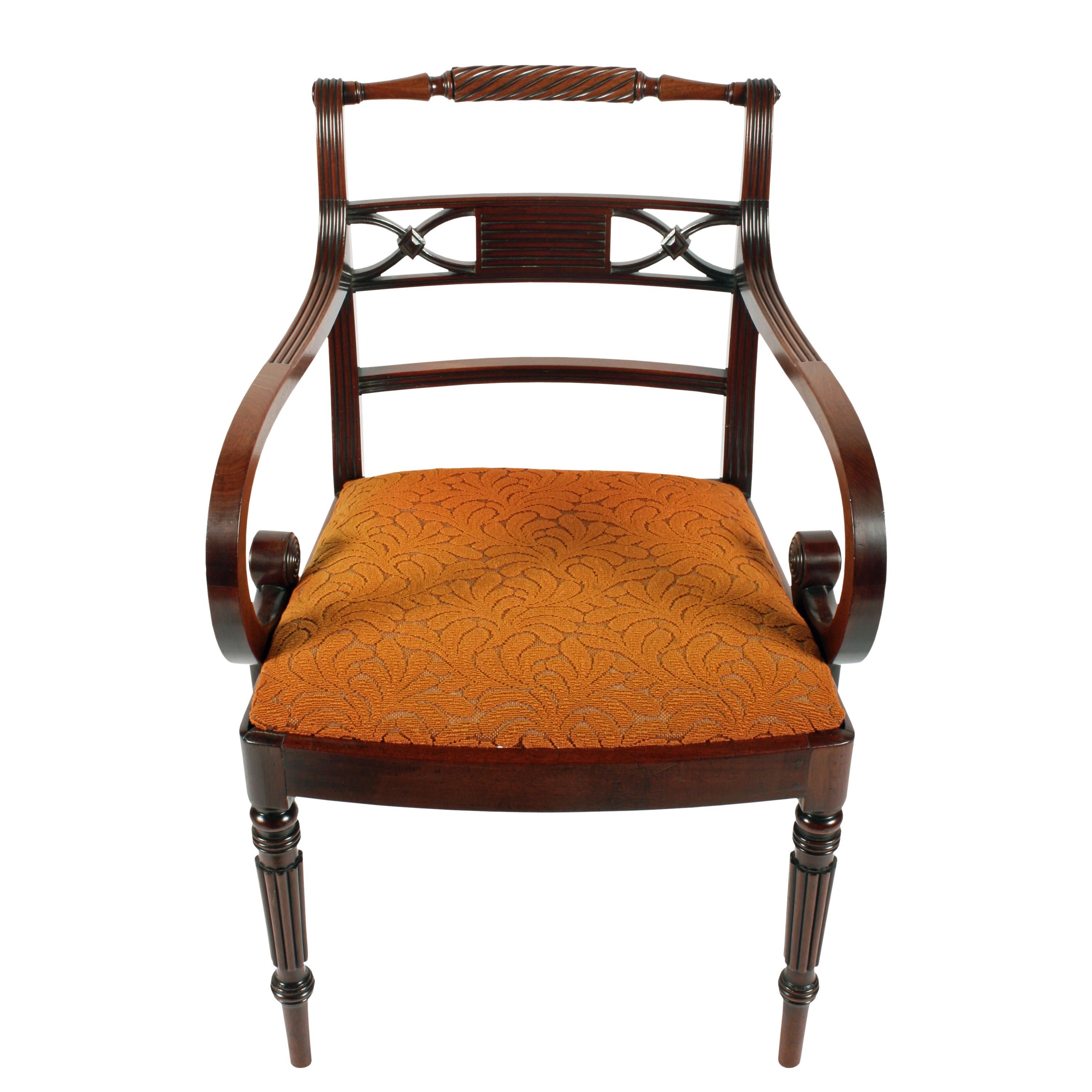 British Regency 'Gillows' Design Elbow Chair
