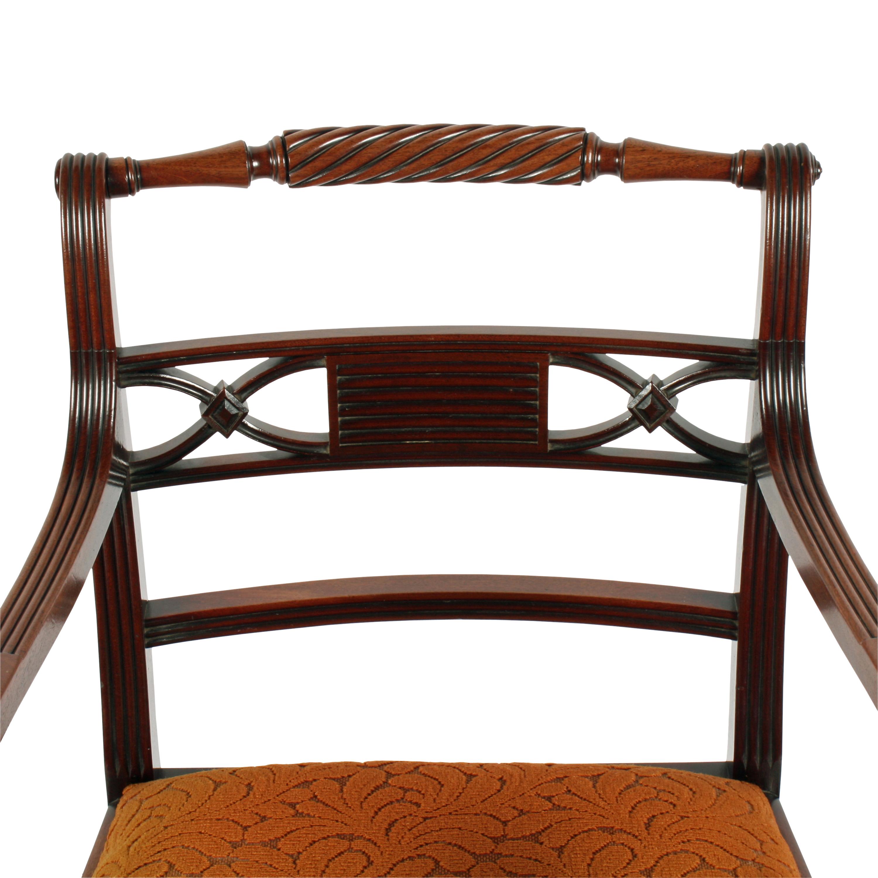 Mahogany Regency 'Gillows' Design Elbow Chair