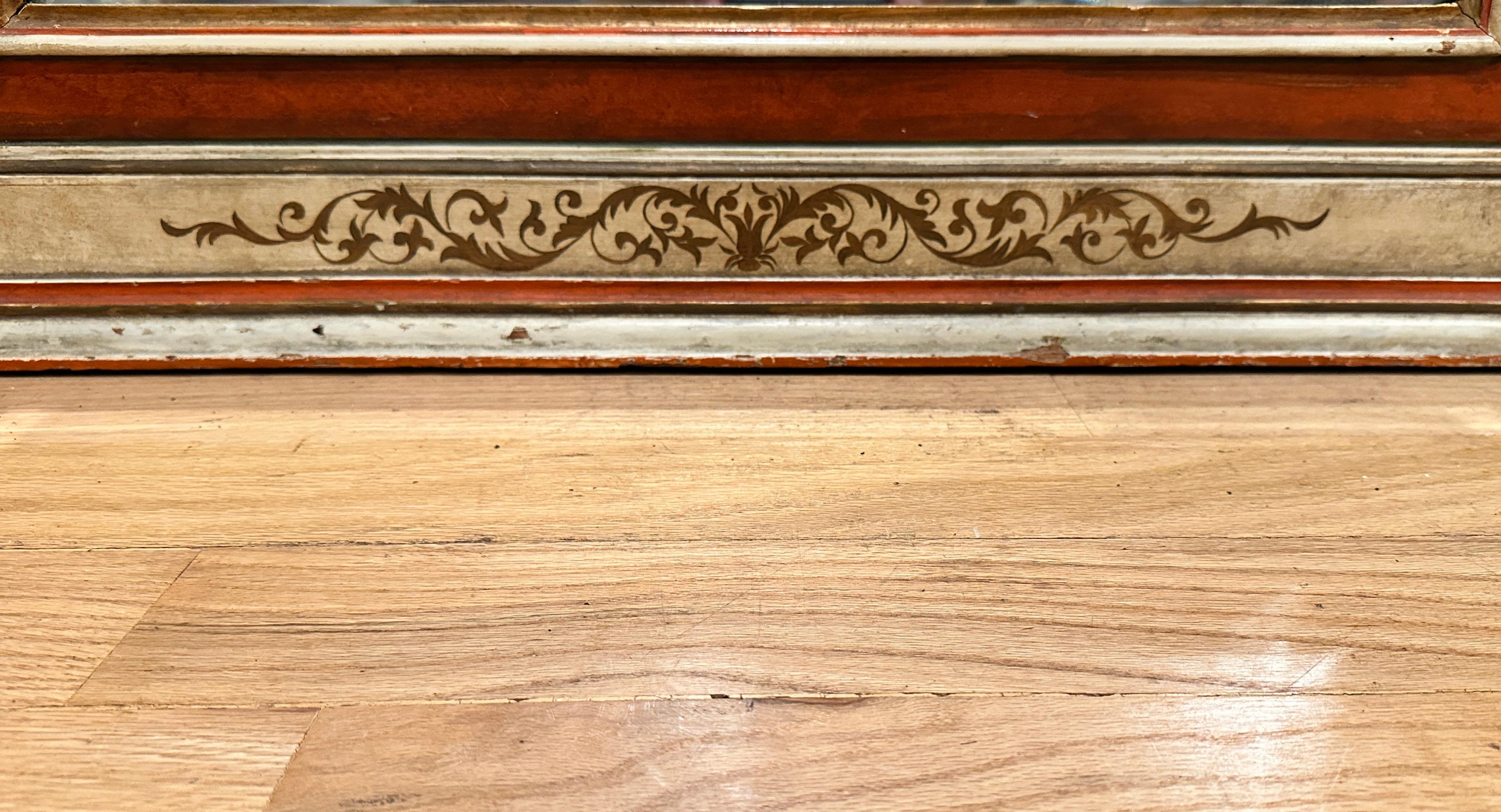 20th Century Regency Gilt And Painted Mirror For Sale