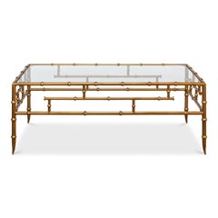 Regency Gilt Bamboo Coffee Table