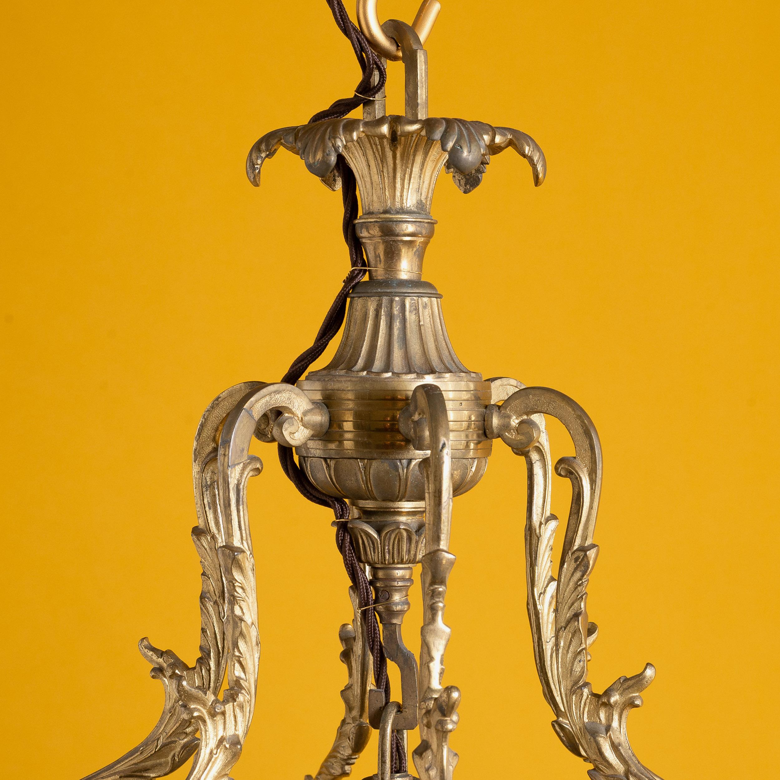 Regency-Hallenlaterne aus vergoldetem Messing (Britisch) im Angebot