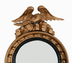 Regency Gilt Convex Mirror Eagle