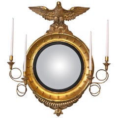 Regency Gilt Convex Mirror