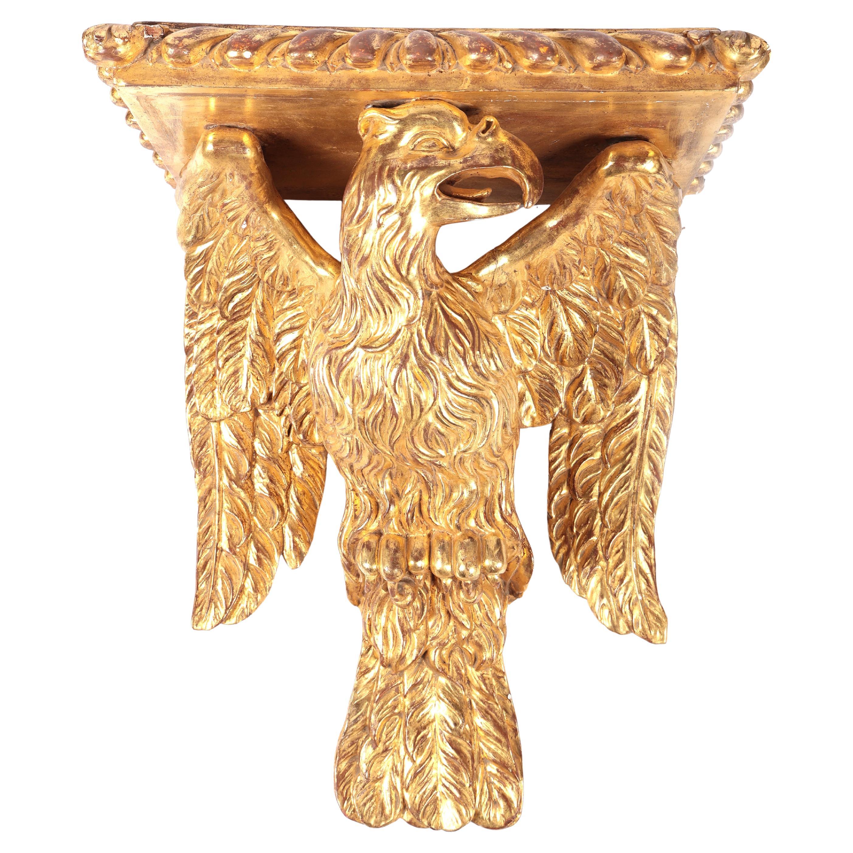 Regency Gilt Eagle Wall Shelf Bracket Classical For Sale