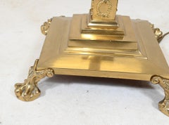 Regency Gilt Floor Lamp Corinthian Column Light 1890