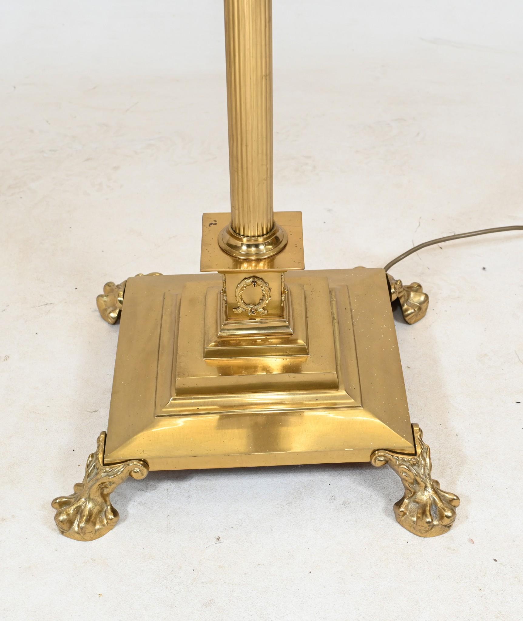 Regency Gilt Floor Lamp Corinthian Column Light 1890 2