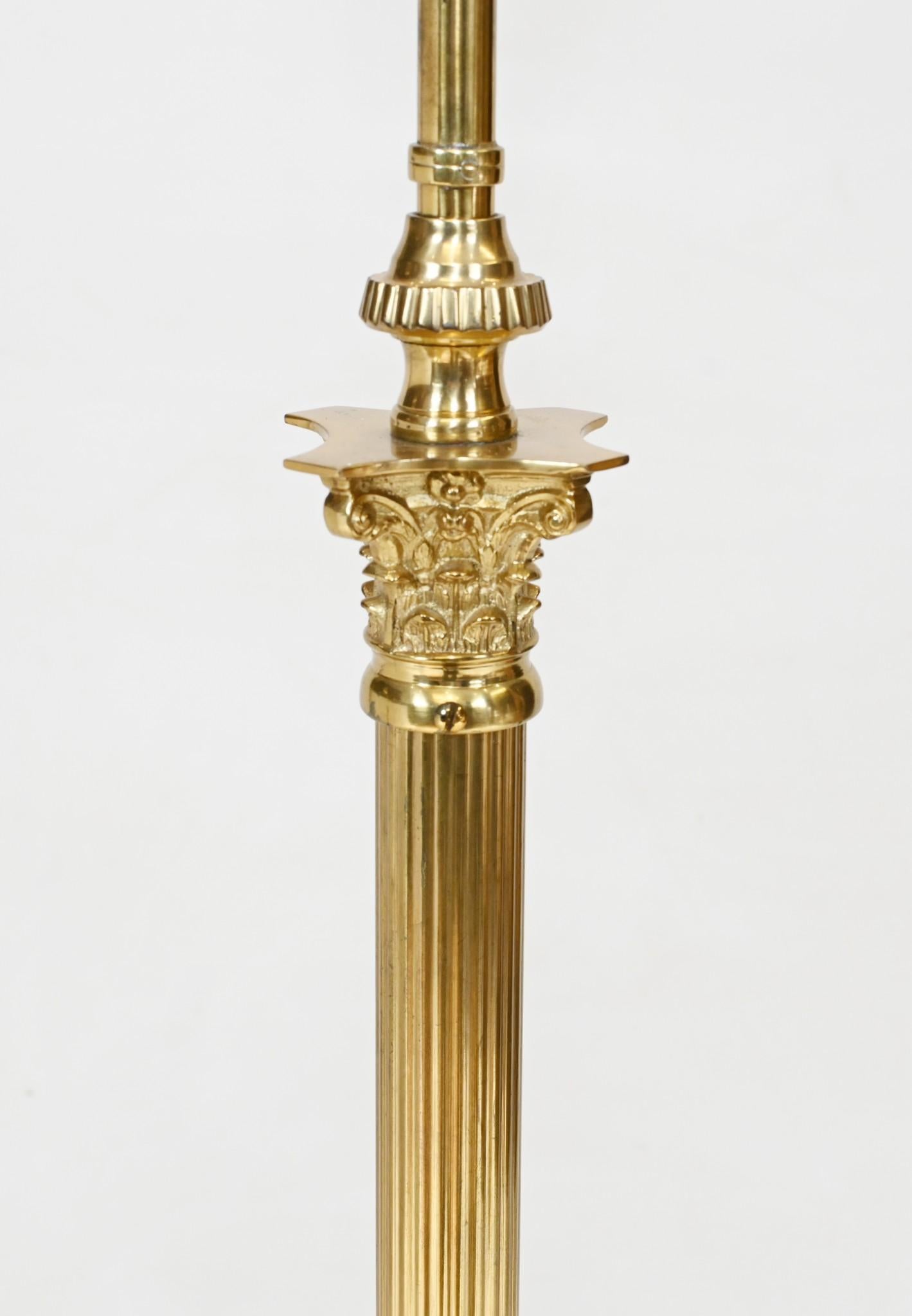 Regency Gilt Floor Lamp Corinthian Column Light 1890 4