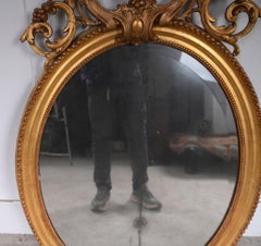 Regency Gilt Oval Mirror Classical Giltwood 1860