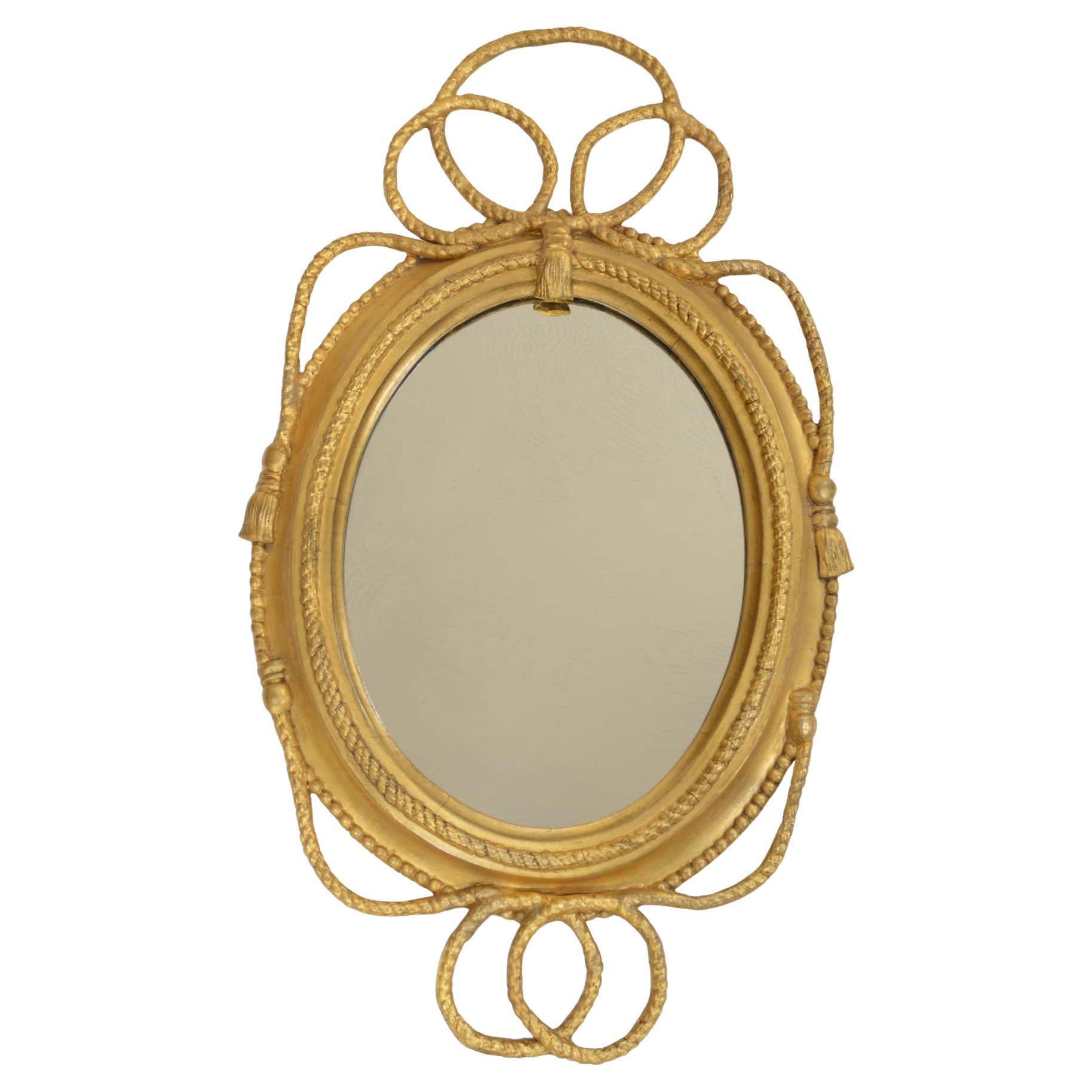 Regency gilt oval mirror