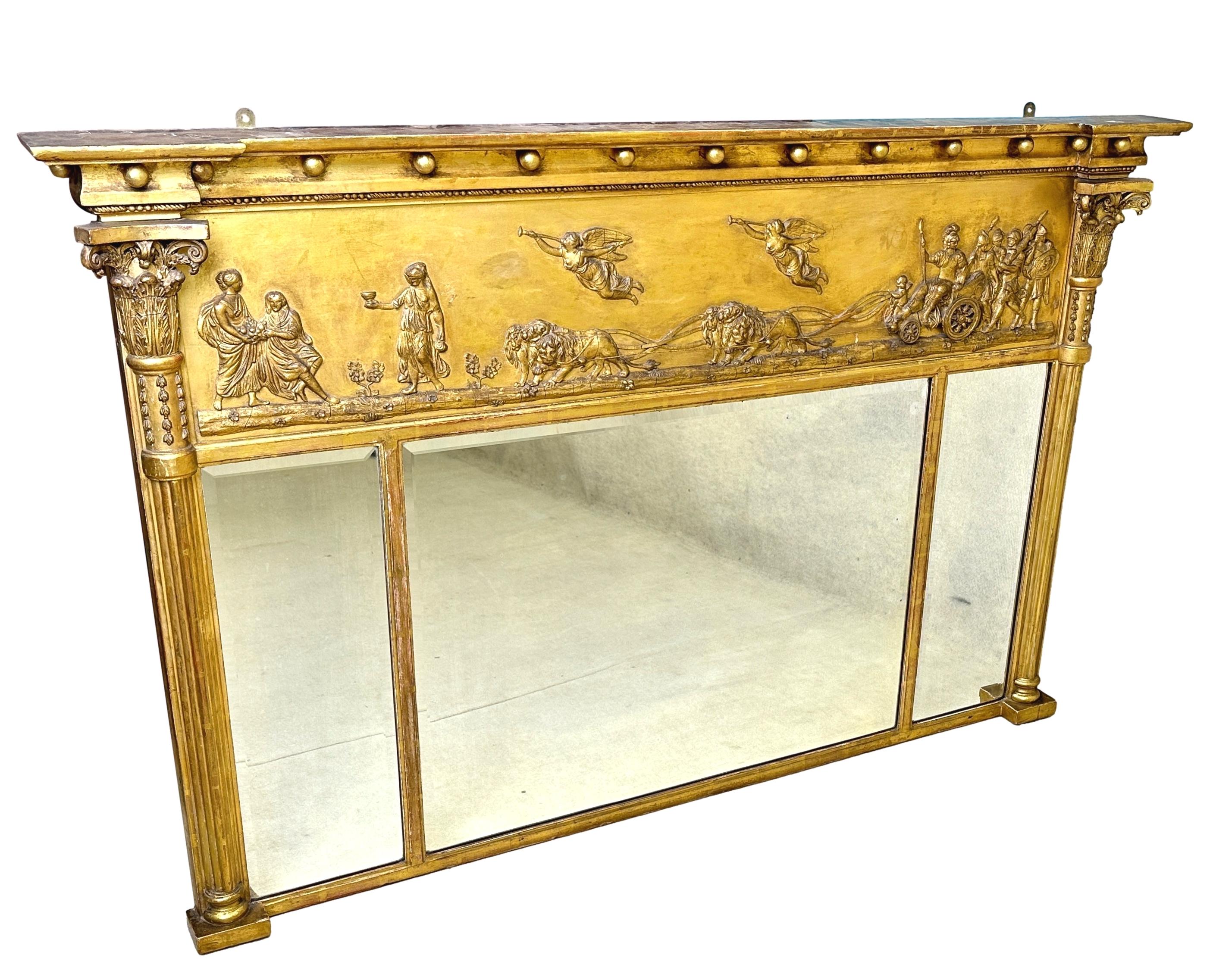 Regency Gilt Overmantle Mirror 4