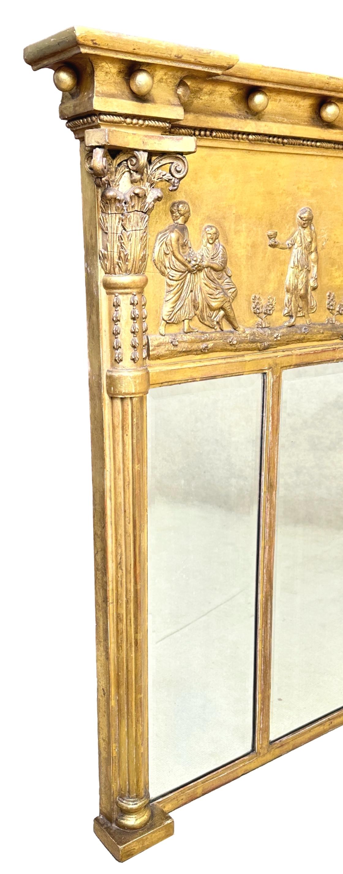 19th Century Regency Gilt Overmantle Mirror
