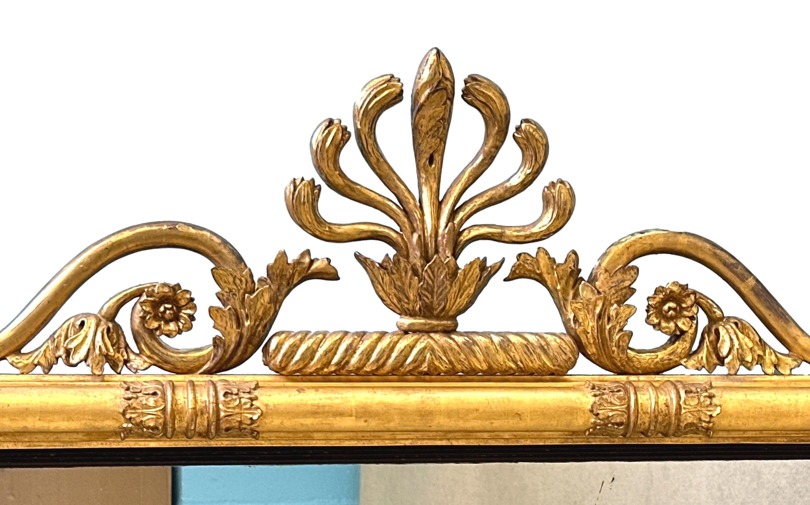 Regency Gilt Overmantle Mirror In Good Condition For Sale In Bedfordshire, GB