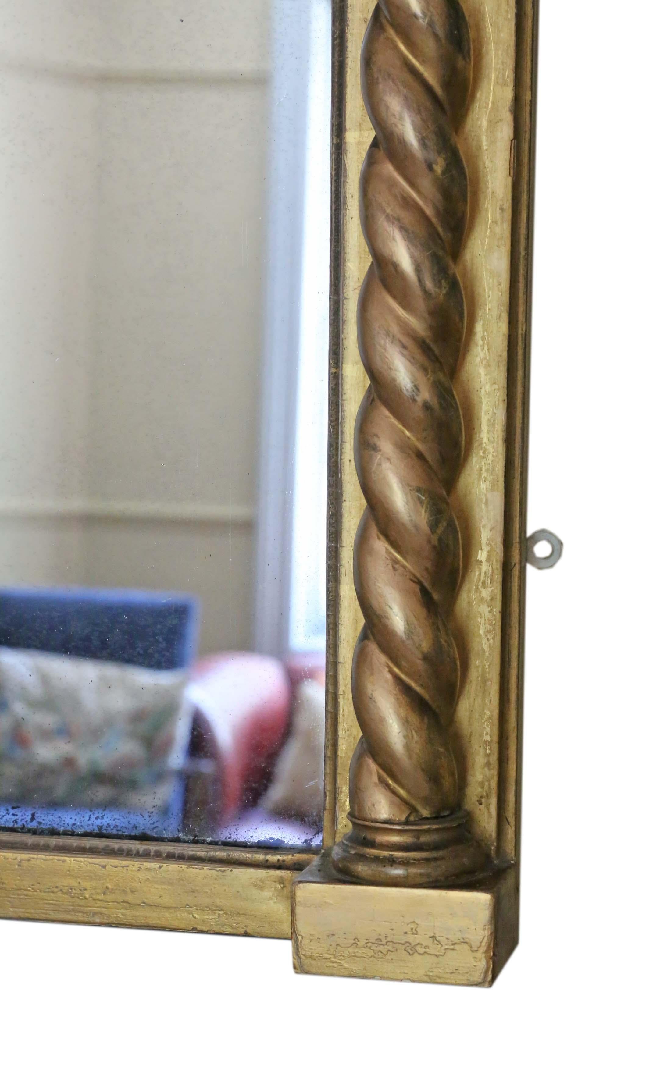 Early 19th Century Regency Gilt Overmantle Wall Mirror