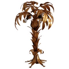 Mid-Century Gilt Palm Tree Table Lamp by Hans Kogl, 1970s