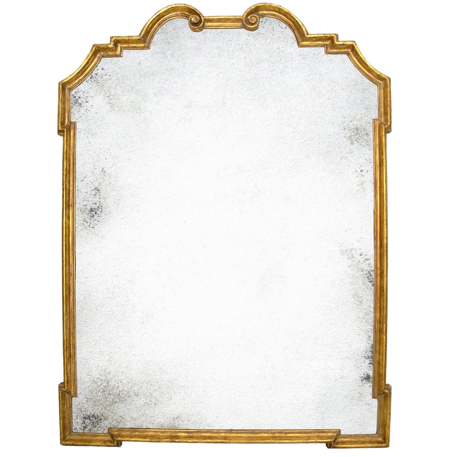 North American Regency Gilt-Wood Designer Mirror by Randy Esada For Sale