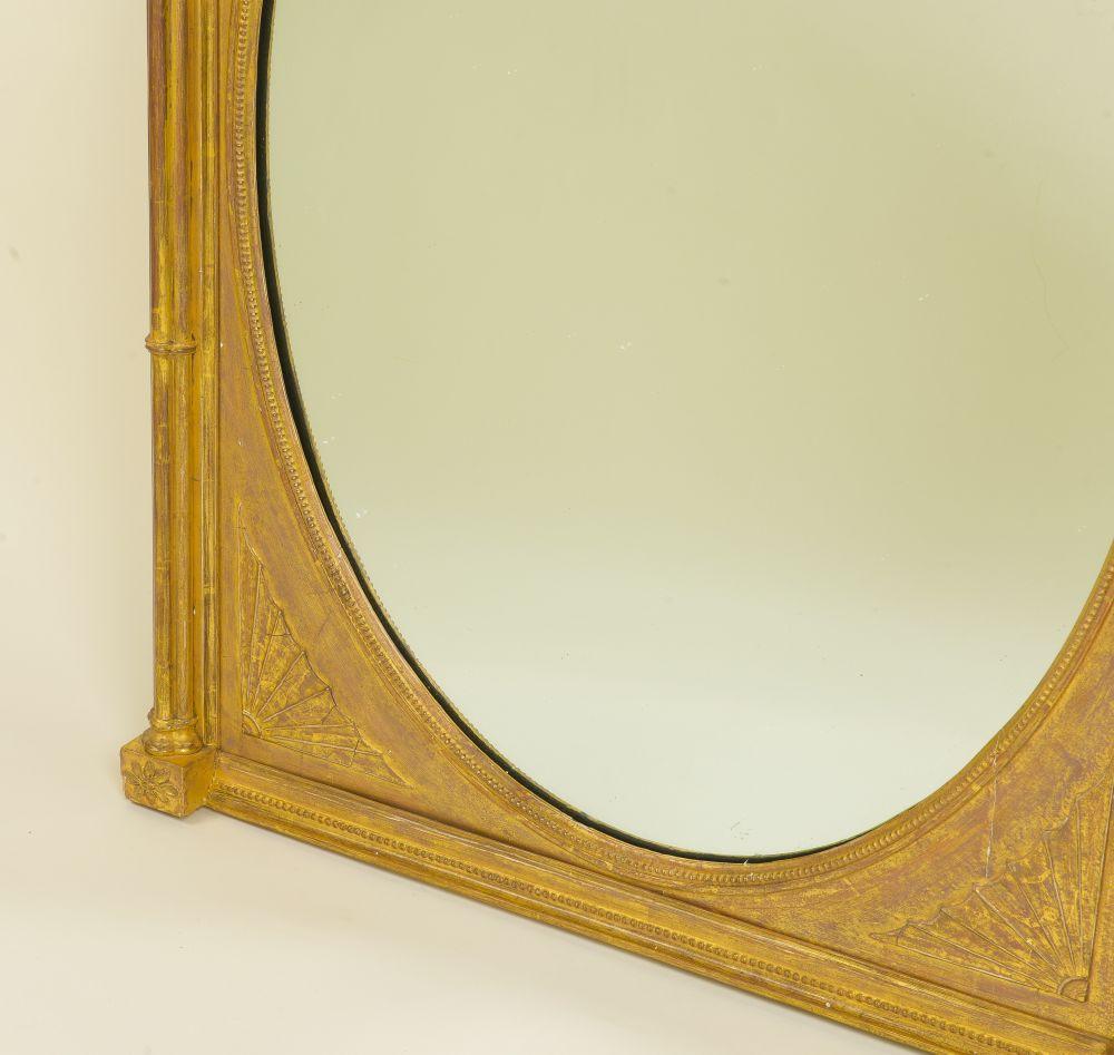 English Regency Giltwood and Gesso Overmantel Mirror For Sale