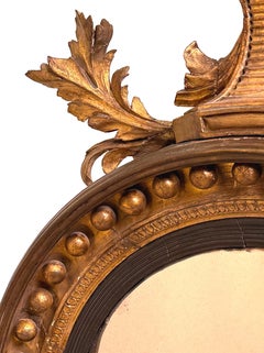 Regency Giltwood Circular Convex Mirror