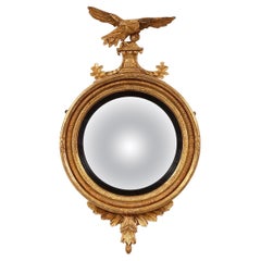 Regency Giltwood Konvexer Eagle-Spiegel