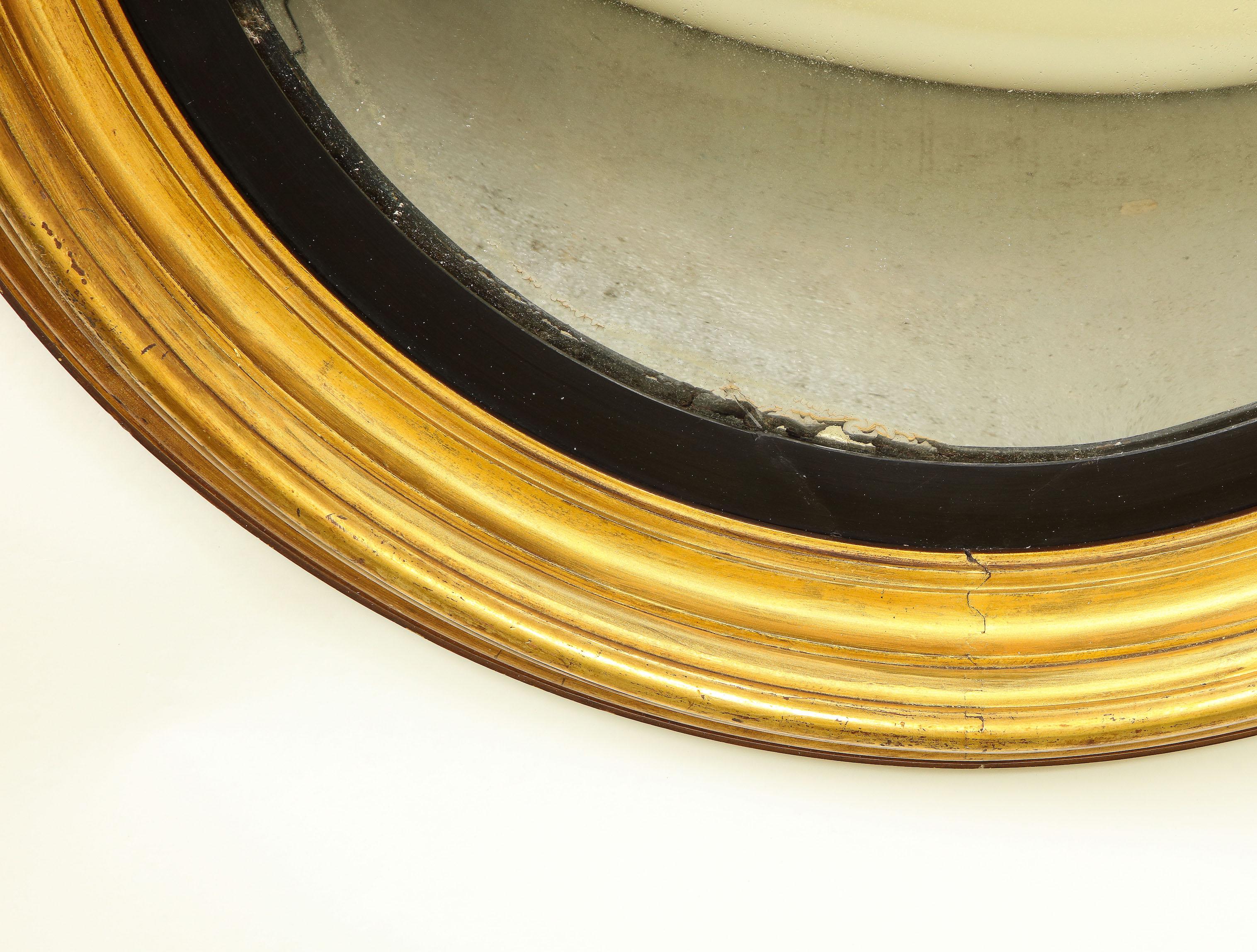 Regency Giltwood Convex Mirror For Sale 4