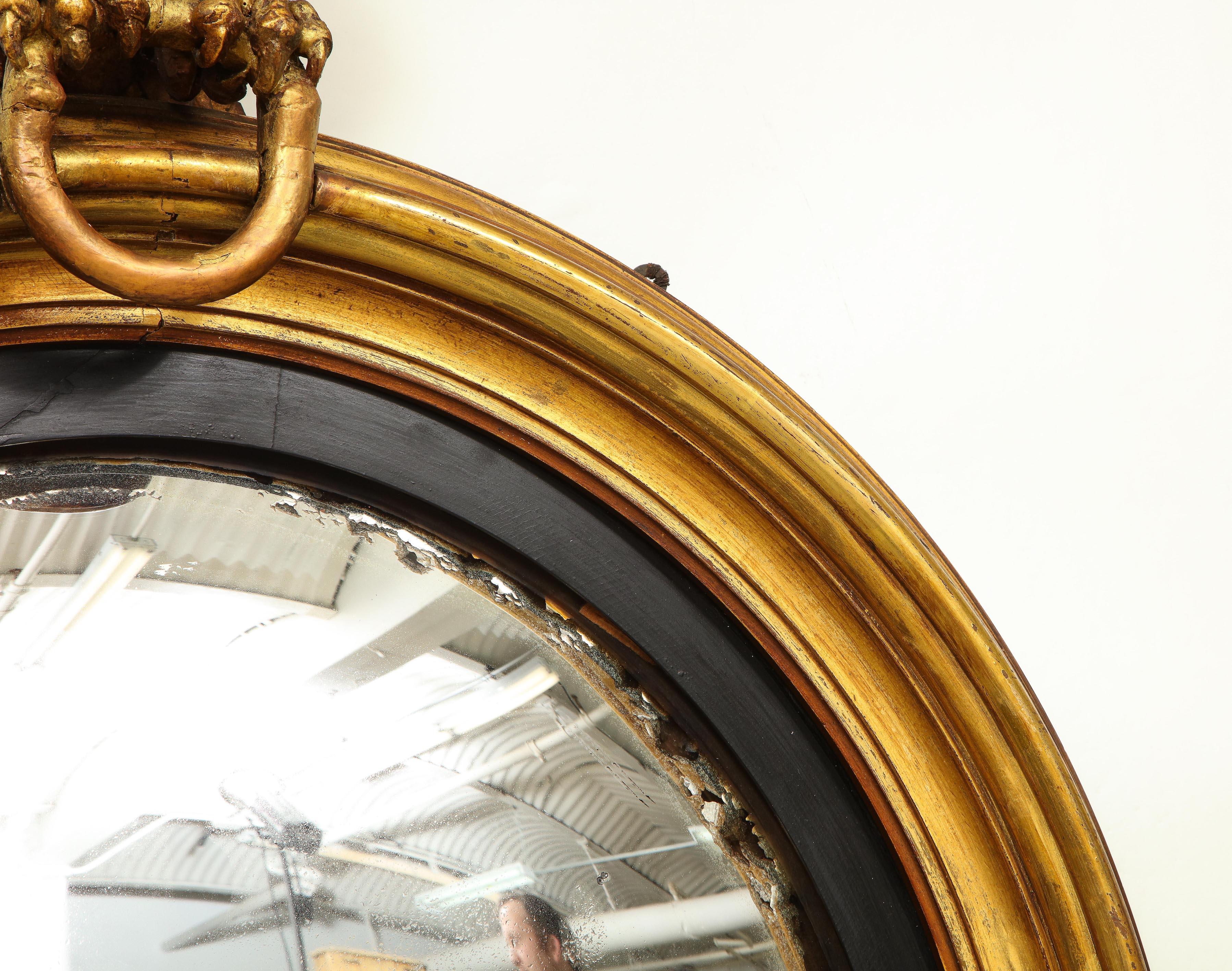 Regency Giltwood Convex Mirror For Sale 11