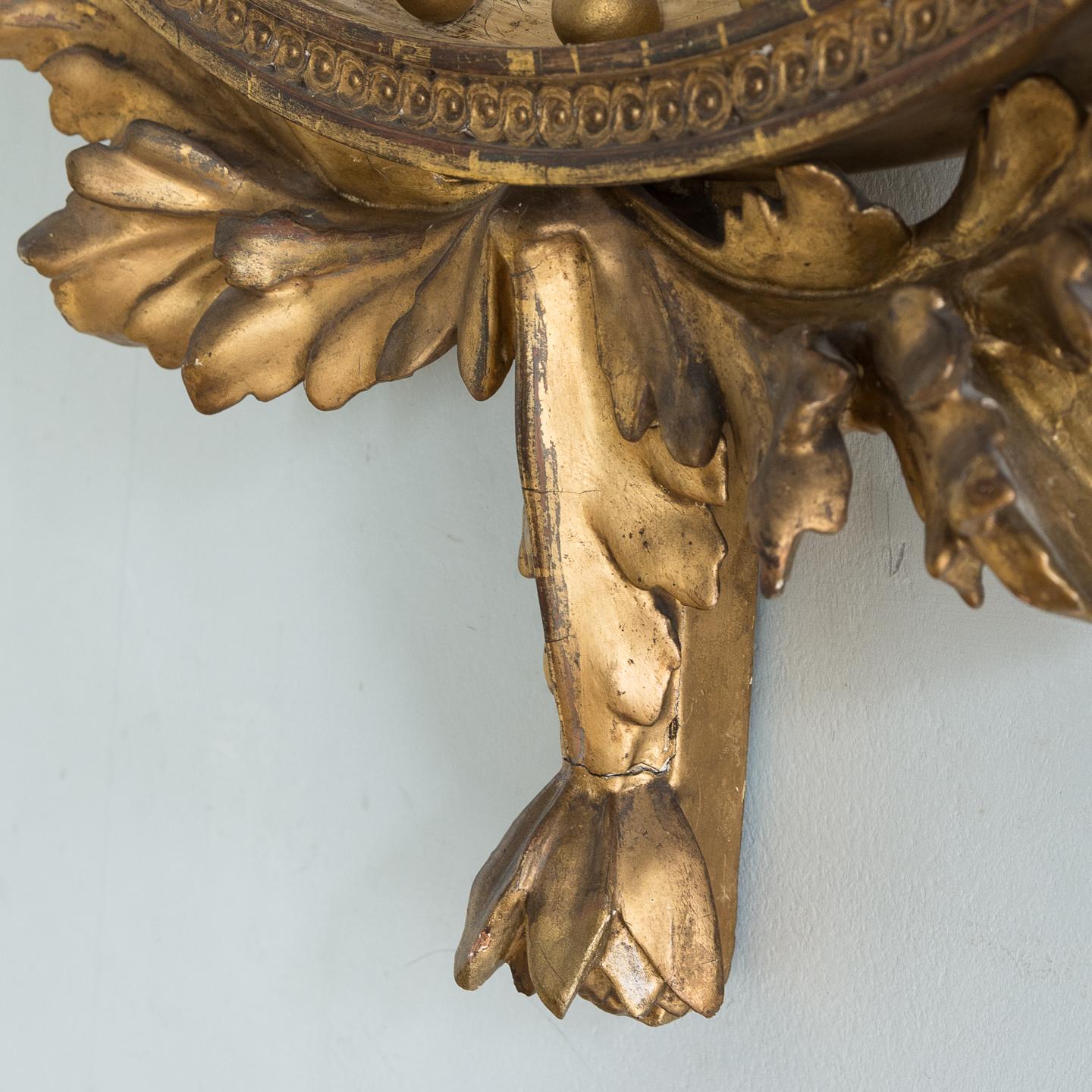 Miroir convexe Regency en bois doré Bon état - En vente à London, GB