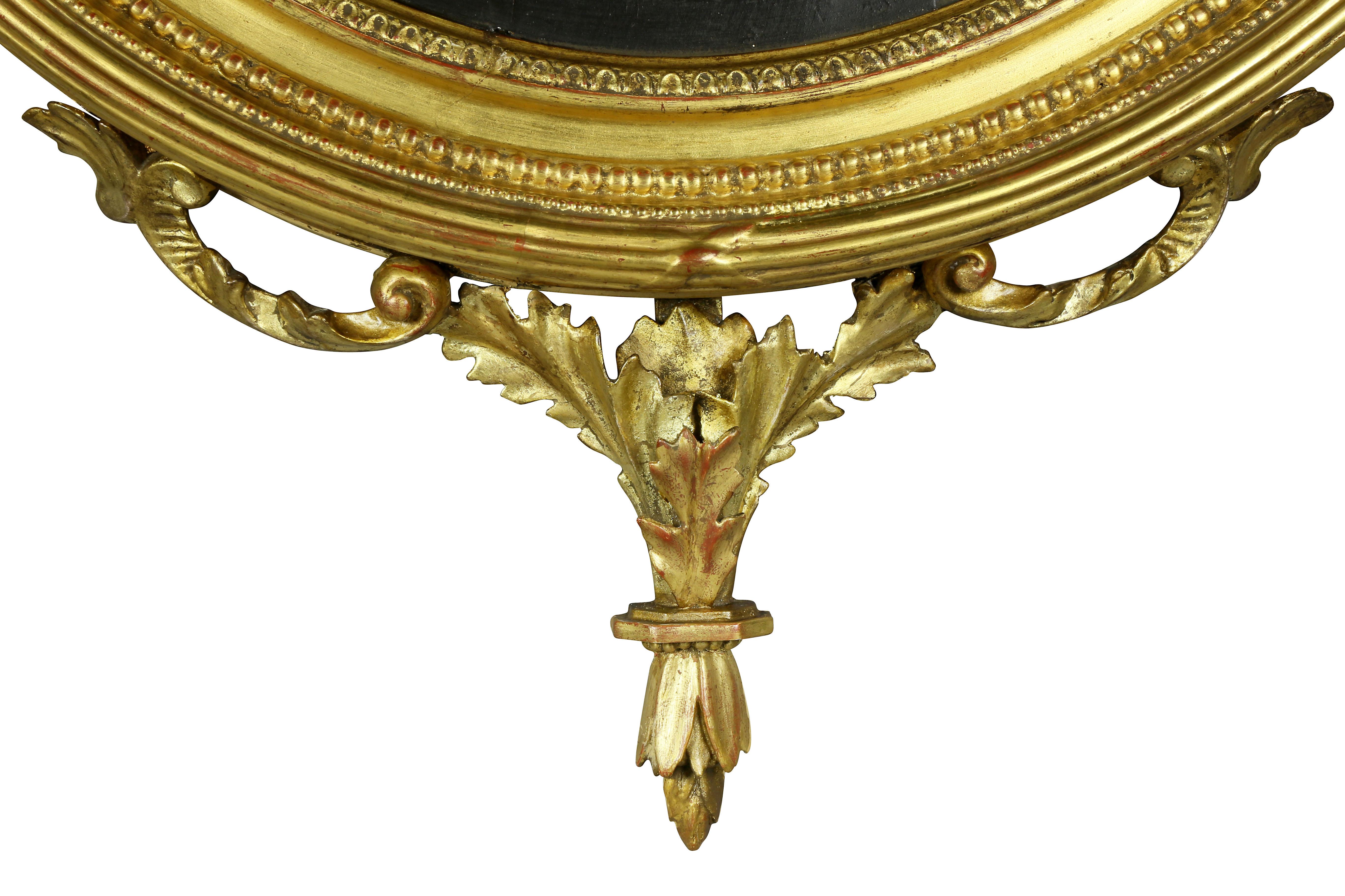 Regency Giltwood Convex Mirror 1