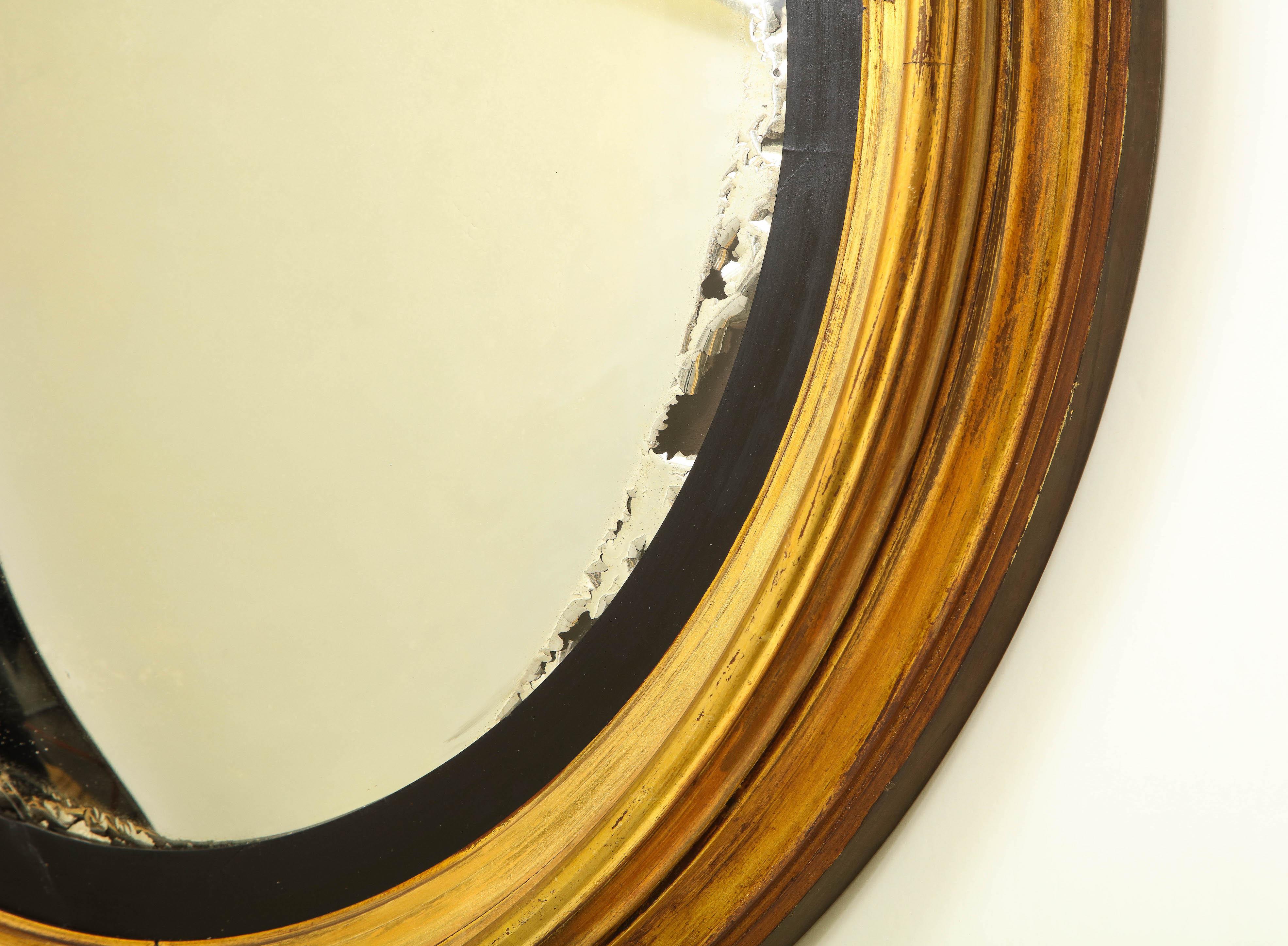 Regency Giltwood Convex Mirror For Sale 2