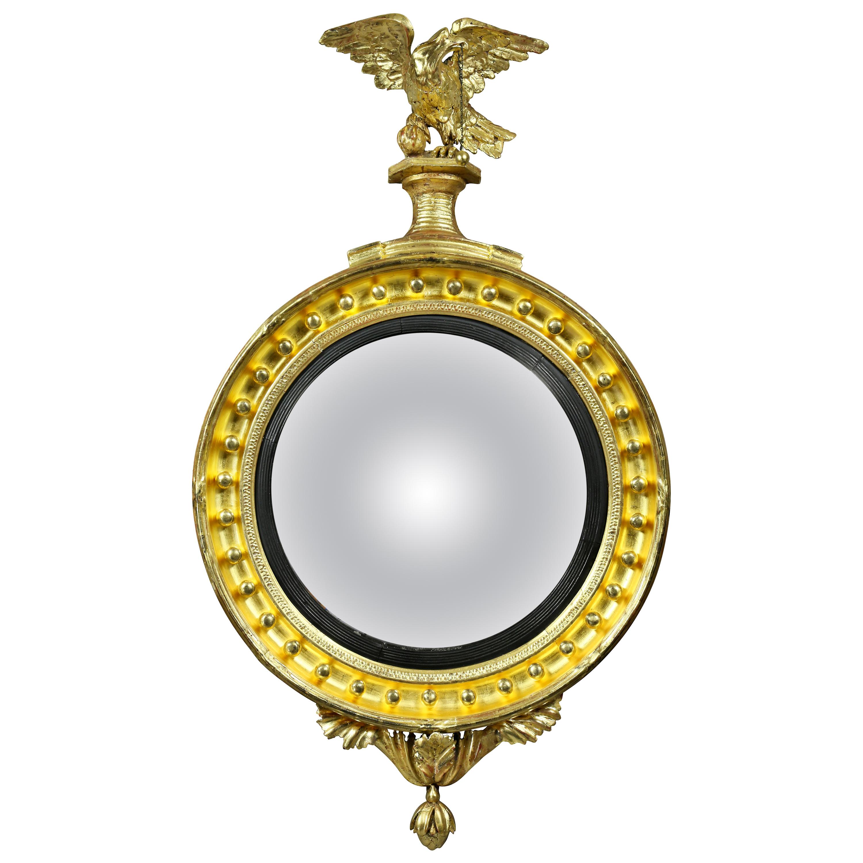 Regency Giltwood Convex Mirror