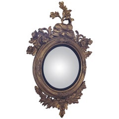 Regency Giltwood Convex Mirror