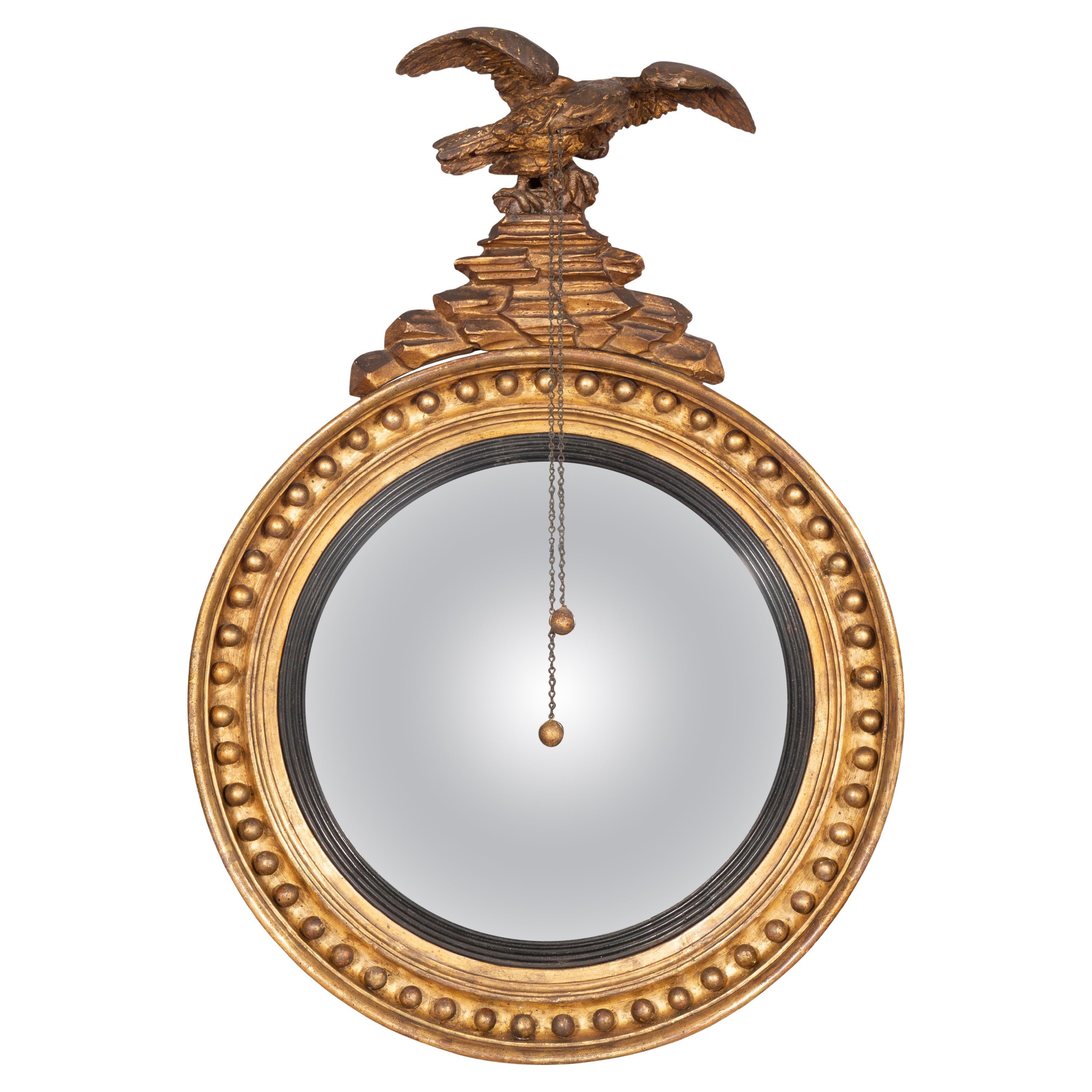 Regency Giltwood Convex Mirror