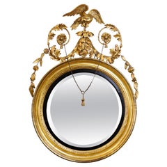 Regency Giltwood Convex Mirror