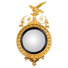 Regency Giltwood Convex Mirror