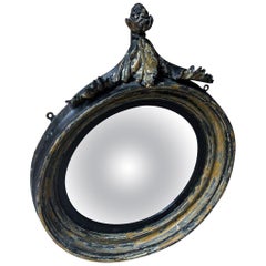 Regency Giltwood & Gesso Convex Mirror, circa 1815-1825