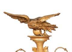 Regency Giltwood Girandole Convex Mirror