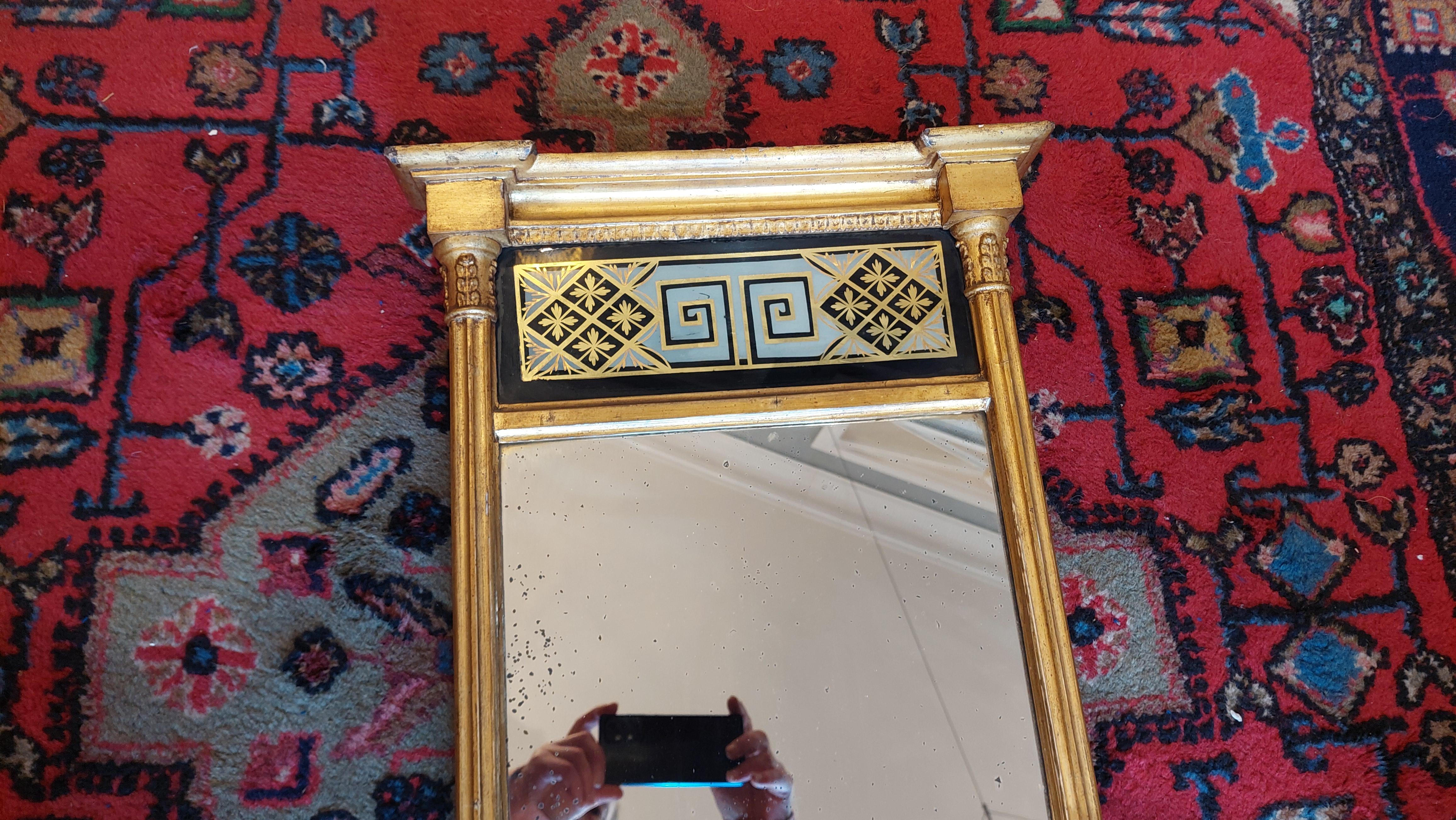 XIX secolo Specchio da parete Regency Giltwood Pier in vendita