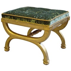 Regency Giltwood X-Frame Stool