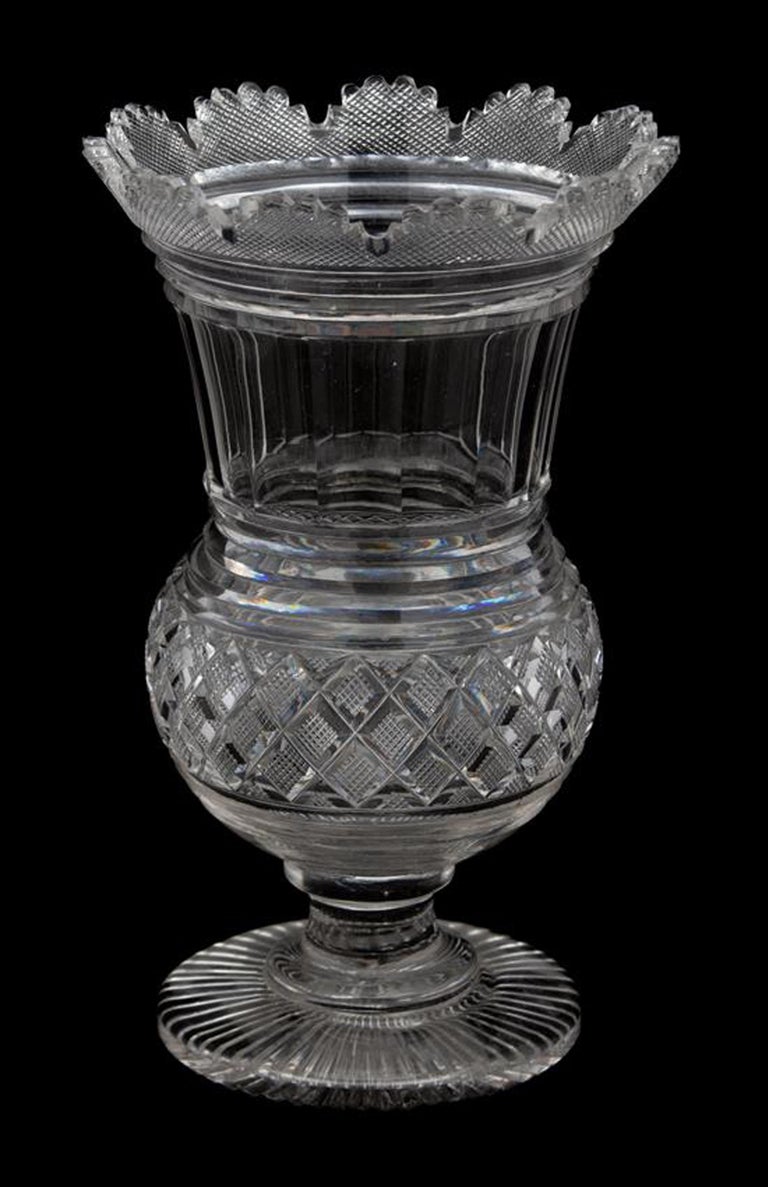 Regency Glass Large Celery Vase, circa 1820 For Sale at 1stDibs