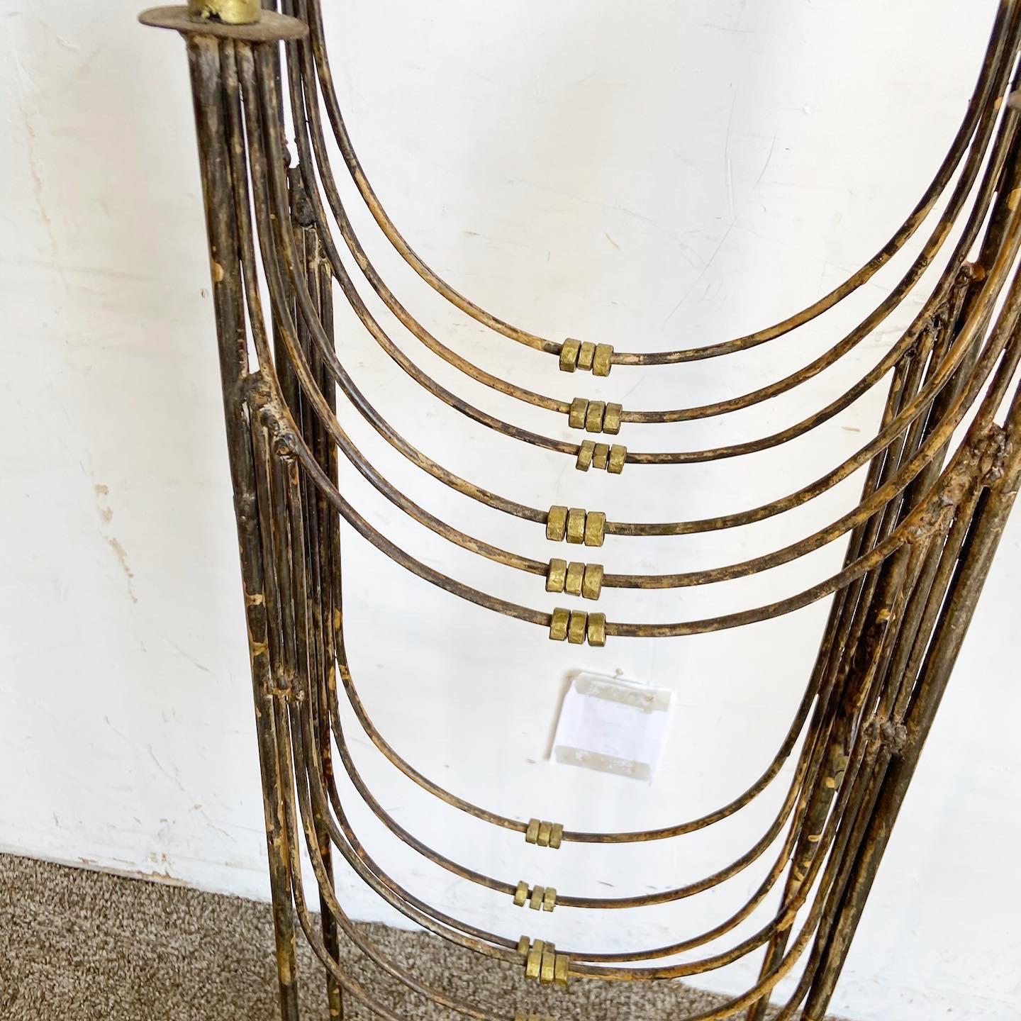 Regency Gold and Silver Metal 4 Headed Floor Candelabras - a Pair For Sale 4