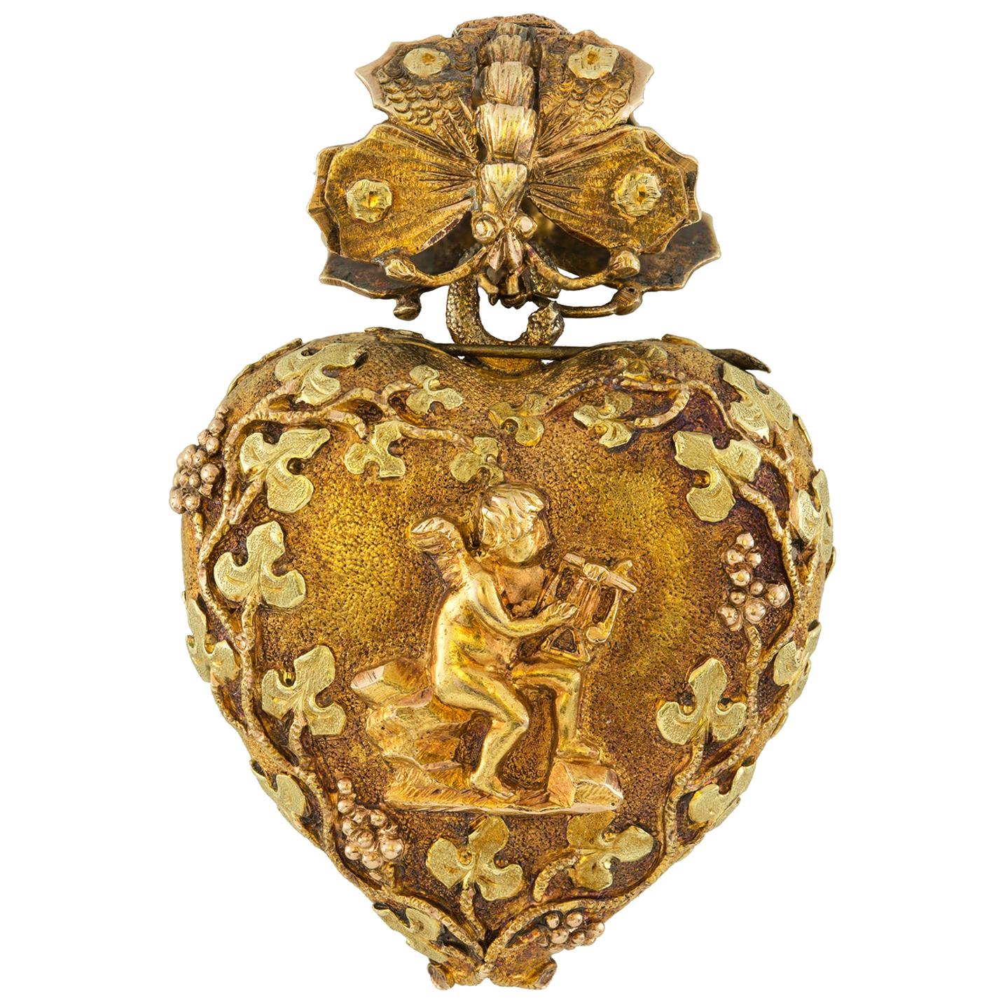 Regency Gold Heart Locket Pendant