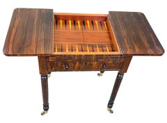 Regency Goncalo Alves Backgammon & Chess Table