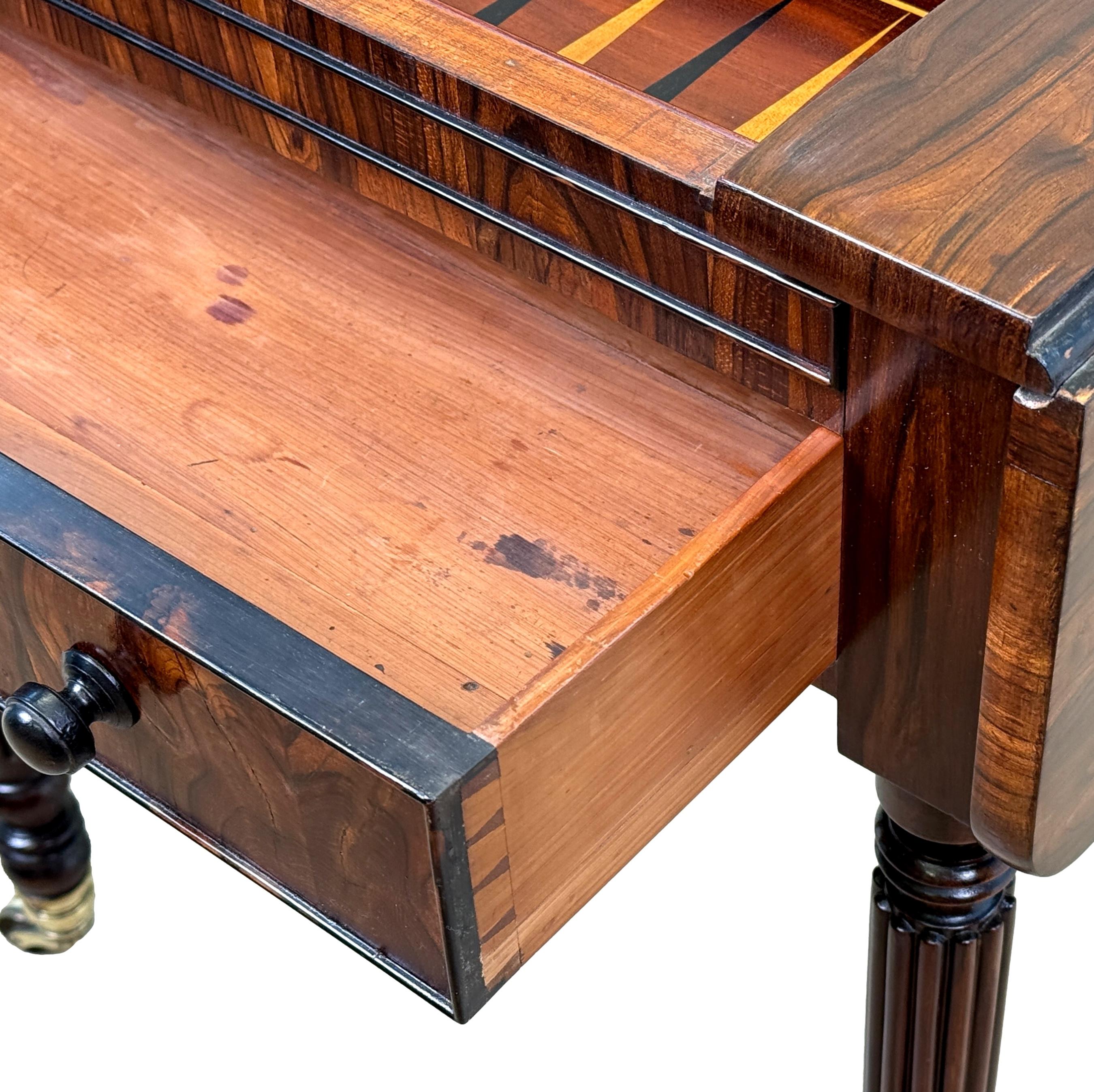 Other Regency Goncalo Alves Backgammon & Chess Table For Sale
